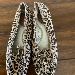 Sperry Top Sider Leopard Print Slip On Loafers Size 8.5